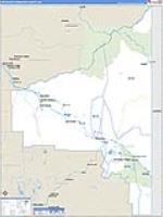 Southeast Fairbanks Borough (), Ak Carrier Route Wall Map